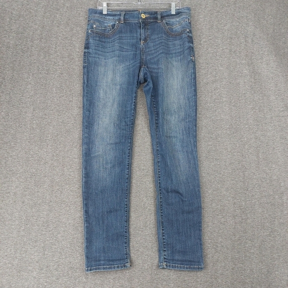 Inc Denim Denim - INC DENIM WOMENS BLUE SECRETLY SHAPES REGULAR FIT SKINNY JEANS SIZE 10